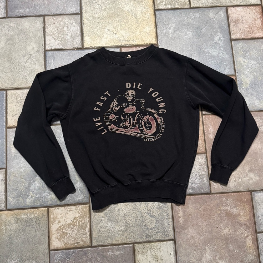 RARE Vintage Brandy Melville Live Fast Die Young Sweatshirt